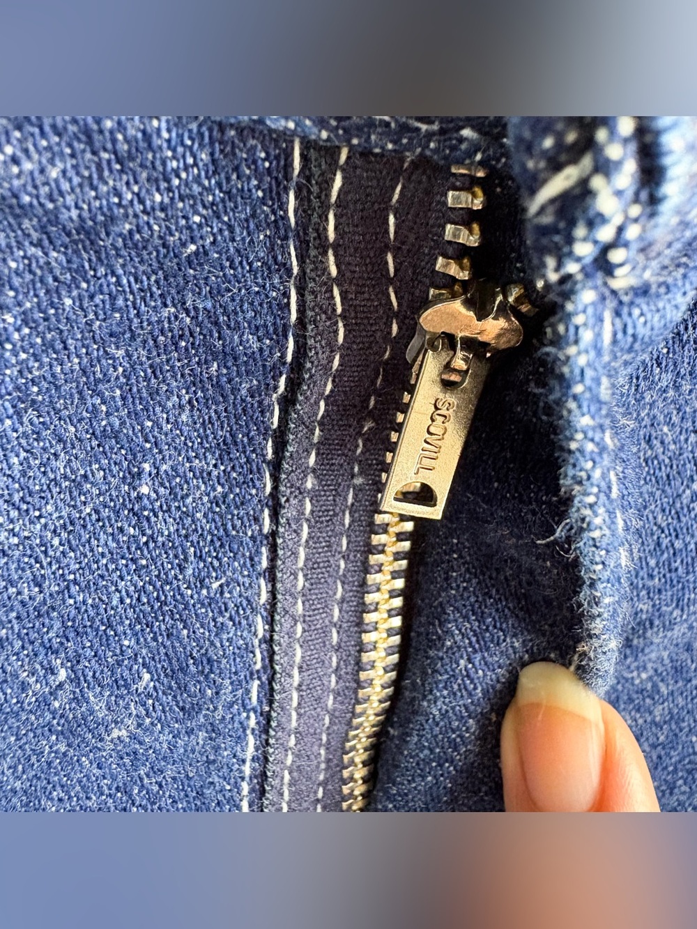 Vintage 70s Wrangler Clover Embroidered Groovy High Rise Straight Leg Jeans Blue - Picture 4 of 9